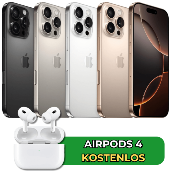 Überholte: Apple iPhone 16 Pro Max 256 GB + AirPods 4