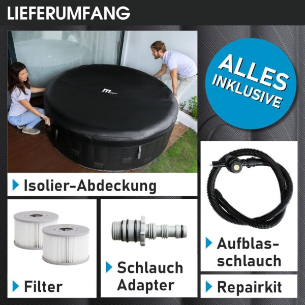 MSpa INTEX: Whirlpool aufblasbar mit LED-Beleuchtung für 6 Personen Ø204x70cm – Bild 6