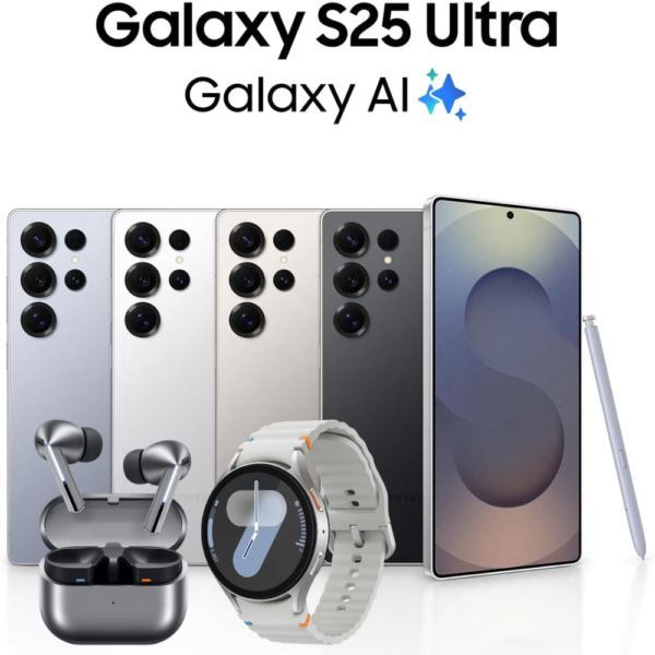 Samsung Galaxy S25 Ultra 256GB mit Galaxy AI + Galaxy Watch 7 & Buds3 Pro