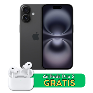 Apple iPhone 16 (128 GB) - Zwart + GRATIS: AirPods Pro 2
